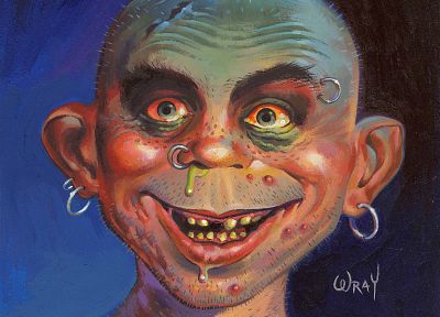 The Lord of the Rings, parody, Gollum, caricature, Mad magazine, Alfred E. Newman - desktop wallpaper