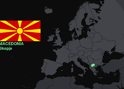 flags, Europe, maps, knowledge, countries, Macedonia, useful - random desktop wallpaper