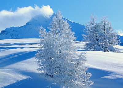 mountains, nature, snow - desktop wallpaper