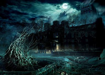 fantasy, castles, Alone in the Dark - desktop wallpaper