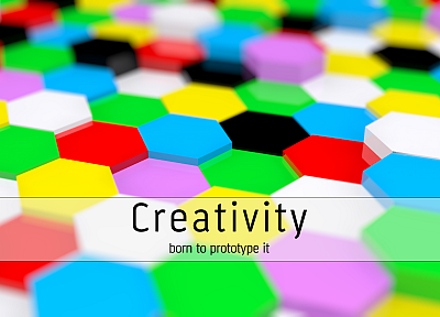 multicolor, patterns, hexagons, creativity, tile - random desktop wallpaper