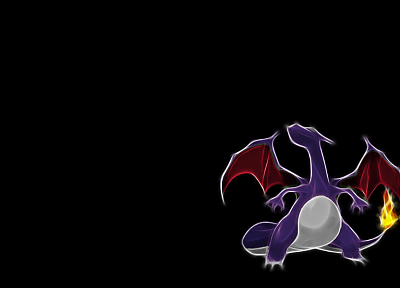 Pokemon, Charizard, black background - random desktop wallpaper