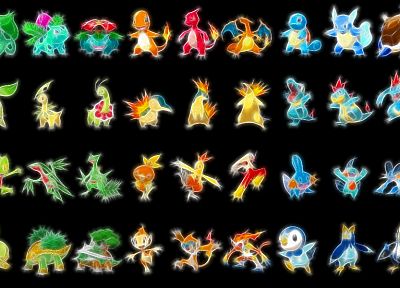 Pokemon, Bulbasaur, Ivysaur, Mudkip, Wartortle, Charmeleon, Squirtle, Blastoise, Charizard, Charmander - desktop wallpaper