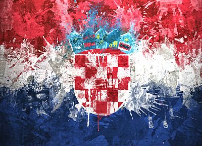 flags, Croatia - duplicate desktop wallpaper