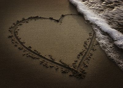 sand, models, hearts, sea, beaches - related desktop wallpaper