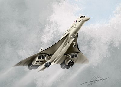 airplanes, airliners, Concorde - random desktop wallpaper