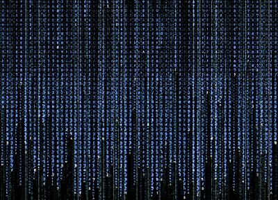 blue, The Matrix, code - random desktop wallpaper