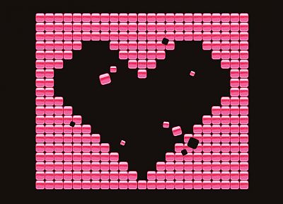 bricks, hearts - random desktop wallpaper