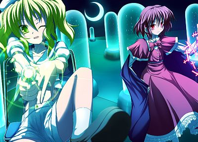 Touhou, magic, Okazaki Yumemi, anime girls, Kitashirakawa Chiyuri - random desktop wallpaper